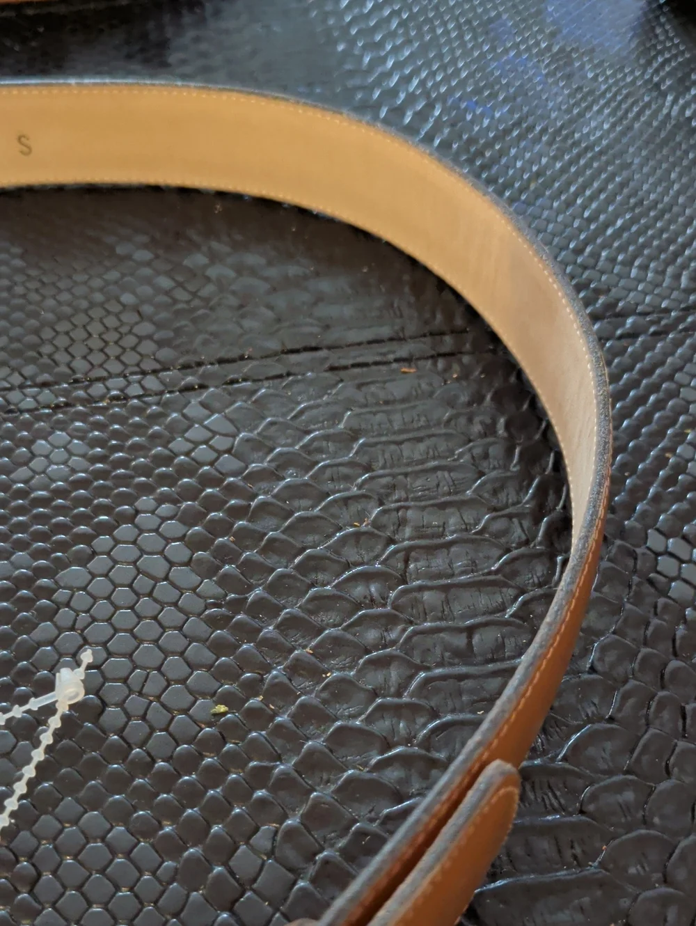 Calderon Genuine Leather Tan Belt with Gold Buckle